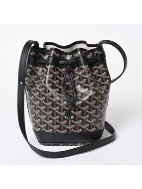 Goyard Petit Flo Bucket Bag Black Calfskin